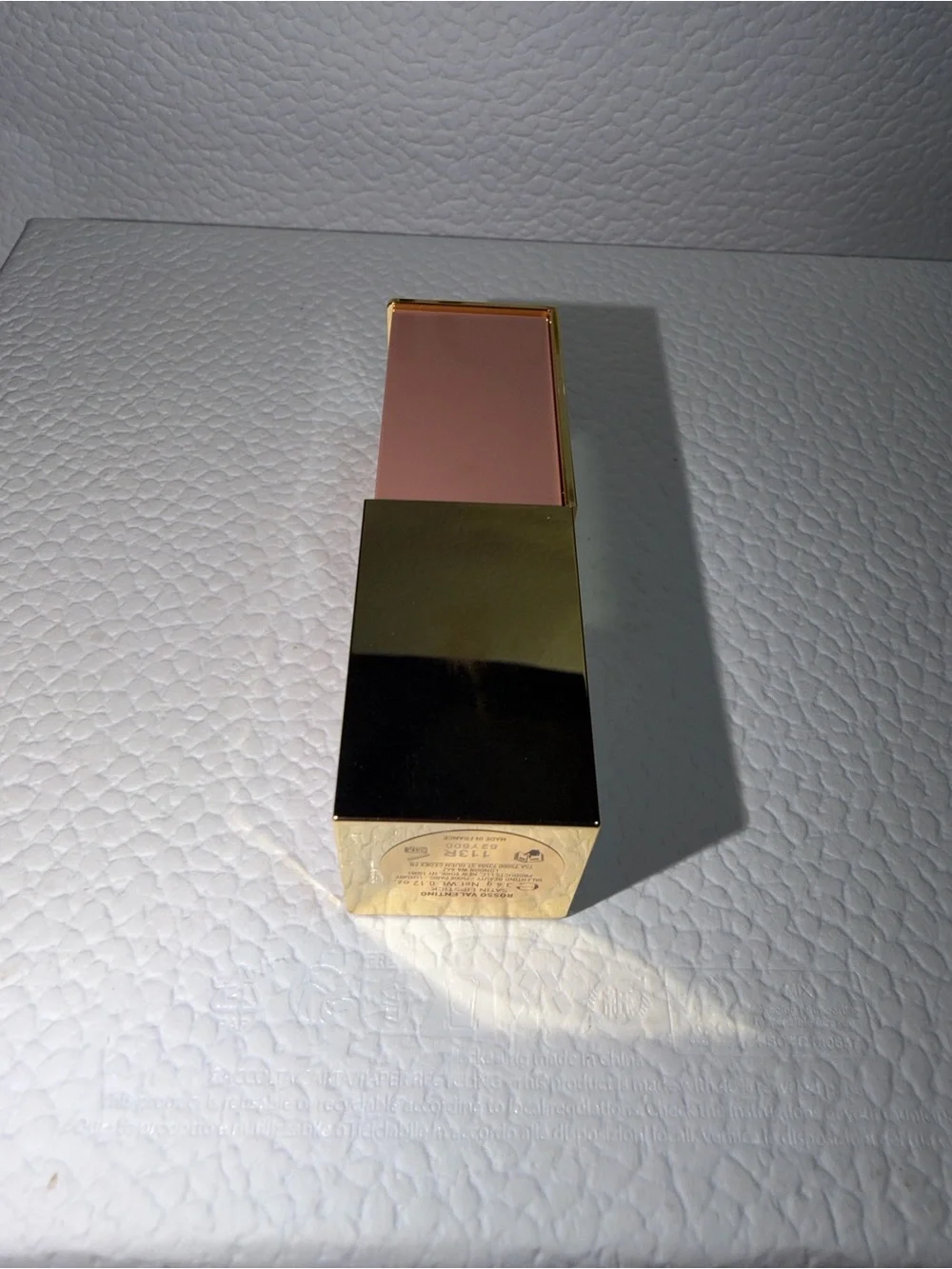 Valentino Satin Lipstick — Nude Caress (peachy nude)
